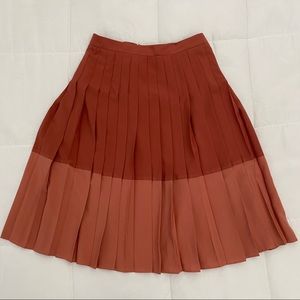 Loft A-Line pleated midi skirt